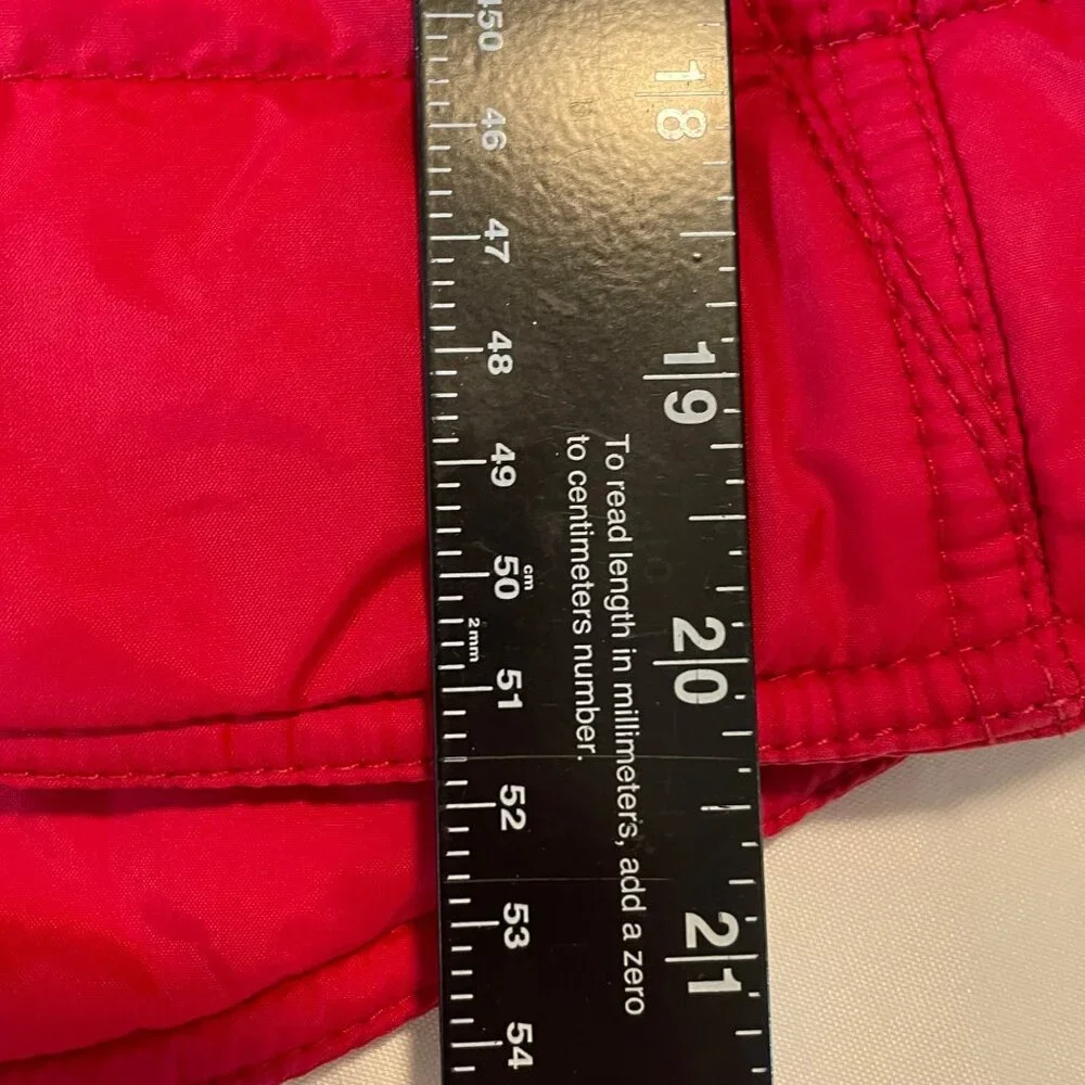 Tommy Jeans Red Puffer Vest M Nylon Womens Sleeveless Outerwear Vintage - Picture 10 of 11